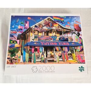 Buffalo 2000 Piece Puzzle "Surf Shack" 38.5" x 26.5"  Pre-owned All Pieces There